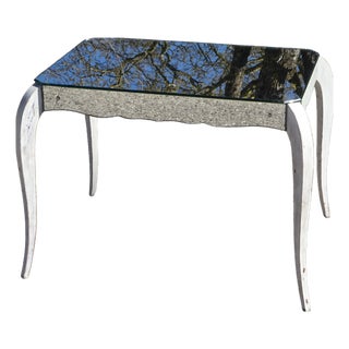 Wooden Coffee Table and Mirror, 1950s For Sale