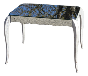 Wooden Coffee Table and Mirror, 1950s