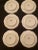 Vintage Rosenthal Classic Rose White Monbijou Bread, Dessert, Appetizer- Set of 6 Plates Mint Condition For Sale In Denver - Image 6 of 12