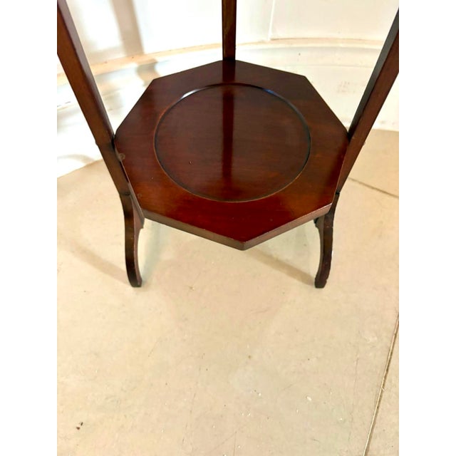 Brown Antique Edwardian Mahogany Three-Tier Cake Stand, 1900s For Sale - Image 8 of 11