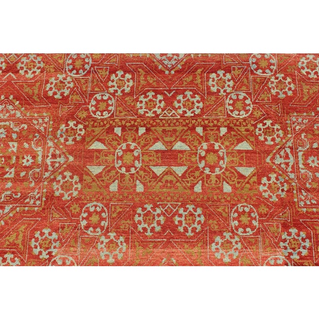 Large Transitional Rug in Red by Keivan Woven Arts 11' X 15' For Sale - Image 9 of 11