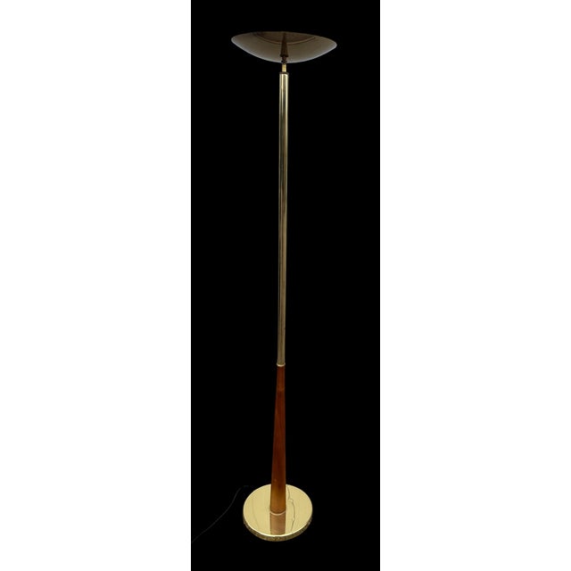 Vintage Teak and Brass Floor Lamp from Drimmer, 1980s For Sale - Image 9 of 9