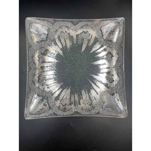 Dorothy Thorpe Vintage Dorothy Thorpe Silver Overlay "Atomic Splash" Platter & Matching Bowl For Sale - Image 4 of 13