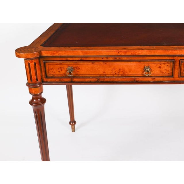 Vintage Birdseye Maple Desk in the style of Gillows, 20th Century For Sale - Image 5 of 17