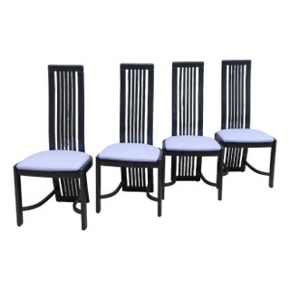 Set of 4 Model L4K 252 High-Back Dining Chairs by Liberty Furniture, Canada, 1980s For Sale