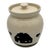 1980s Marshall Pottery Vintage Crock With Lid Blue and White For Sale