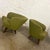 Mid-20th Century Art Deco to Mid-Century Modern Green Bucket or Barrel Style Accent or Lounge Chairs a Pair For Sale - Image 11 of 12