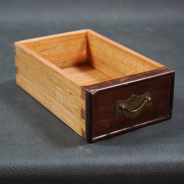 Vintage Miniature Salesman Sample Mahogany Writing Desk For Sale - Image 14 of 16