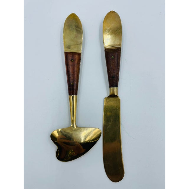 This mid-century Thai Cheese Tool Set in comes in the Original Box and features Buddha-motif. The pieces are marked...