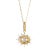 Syna Yellow Gold Evil Eye Charm Pendant with Diamonds For Sale