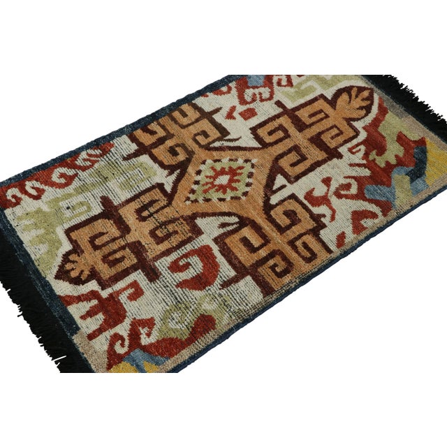 Rug & Kilim Rug & Kilim’s Kaitag Style Rug With Colorful Geometric Medallion and Patterns For Sale - Image 4 of 8