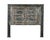 Queen Size Headboard Made From an Antique Indian Painted Teakwood Window and Pillars For Sale - Image 4 of 5