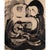 Anne De Vriese-Jernander, Couple and Child, 1974, Mixed Media on Paper, Framed For Sale - Image 12 of 12