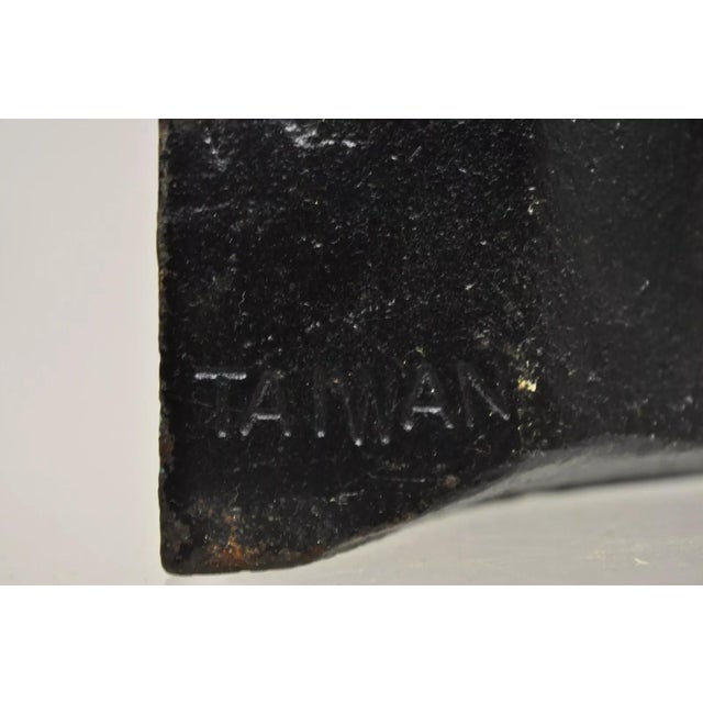 Metal Antique Victorian Cast Iron Figural Traditional Cottage House Painted Door Stop For Sale - Image 7 of 9