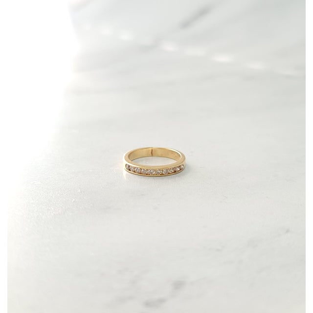 3MM Ten Stone Diamond Wedding Band, Size 7 For Sale - Image 4 of 5