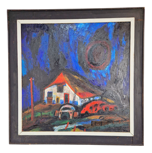 Theo Van Der Horst, Modern Landscape, Oil on Canvas, 1974, Framed