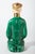 Mid 20th Century Vintage Ceramic Figurine of Kneeling Chinese Man in Green and Gold For Sale - Image 5 of 9