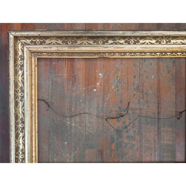 American 19th Century American Lemon Gold Stenciled Gilt Painting Frame For Sale - Image 3 of 10