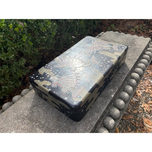 Antique Japanese Lacquered Box For Sale In Houston - Image 6 of 8