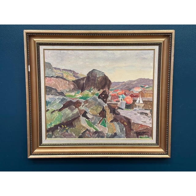 Ellis Wallin, The Dark Cliff, 1962, Oil Painting on Canvas, Framed For Sale - Image 14 of 16