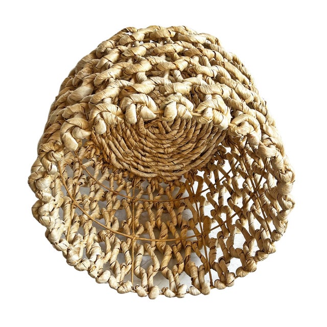 Coastal Contemporary Hyacinth Chain Basket Small For Sale In Los Angeles - Image 6 of 7