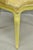 Wood Vintage French Hollywood Regency Yellow Tufted Drape Carved Side Chairs - A Pair For Sale - Image 7 of 16
