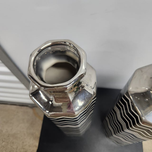 A striking pair of ceramic vases from the iconic 2011 Missoni for Target collaboration, featuring Missoni’s instantly...