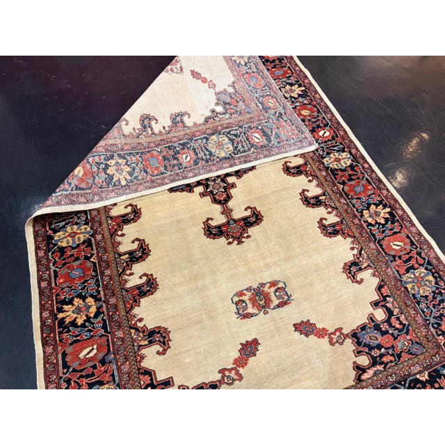 Late 19th Century Extremely Fine Antique Persian Farahan Sarouk Rug 4’3” X 6’9” For Sale - Image 5 of 6