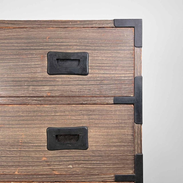 Japanese Kimono Paulownia Tansu Chest of Drawers, 1960s For Sale - Image 4 of 14