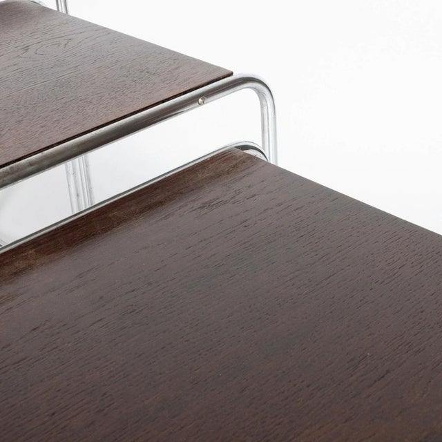 Silver B-9 Nesting Tables from Slezak Factories, Set of 4 For Sale - Image 8 of 12