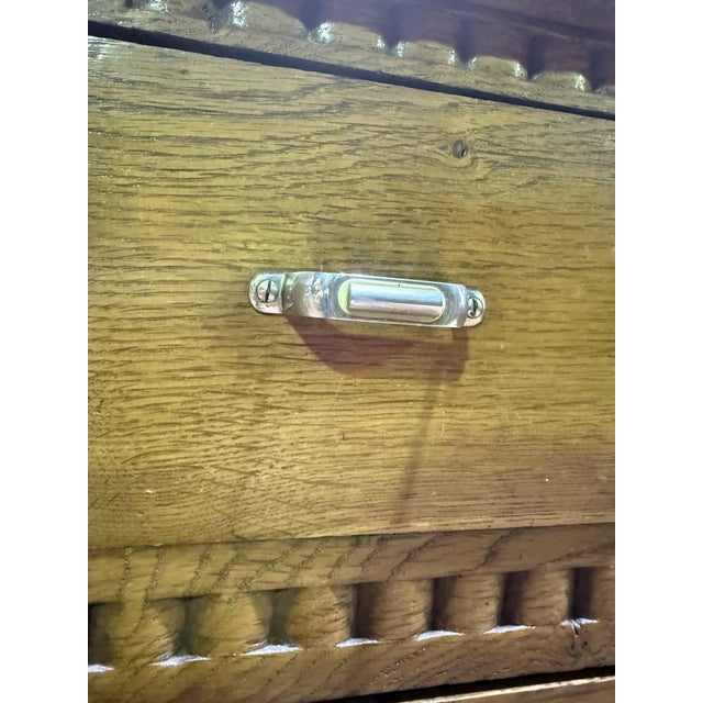 Art Deco Chest of Drawers in Oak, 1950s For Sale - Image 4 of 9