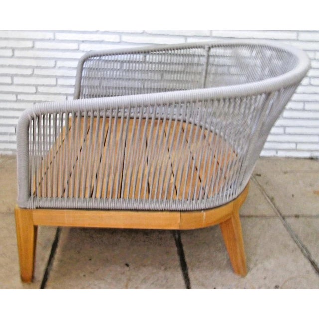 Harbour Outdoor Avalon Lounge Chair Natural Teak and Olefin Rope For Sale - Image 9 of 10