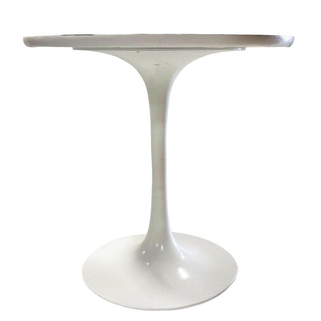 For your consideration is the iconic mid-century Tulip pedestal side table design, Attributed to Eero Saarinen for Knoll...