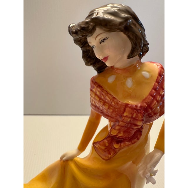 1990s 1977 Royal Doulton "Linda" Figurine #Hn3879 Designed and Signed by Nada M. Pedley For Sale - Image 5 of 12