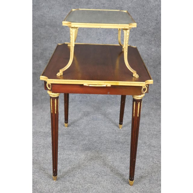 Fine Quality French Dore' Bronze and Mahogany Directoire Dessert Tray Top Table For Sale - Image 10 of 12