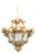 Early 20th Century French Baroque Style Giltwood Lantern with Carved Volutes and Textured Glass For Sale