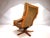 A classic p. Schultz leather armchair from denmark. The armchair was made of high-quality neck leather and shows its class...