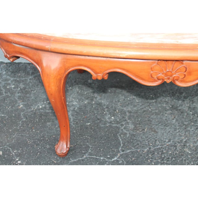 C. 1960's Vintage Marble Top Coffee Table Louis XVI Style For Sale In Miami - Image 6 of 10