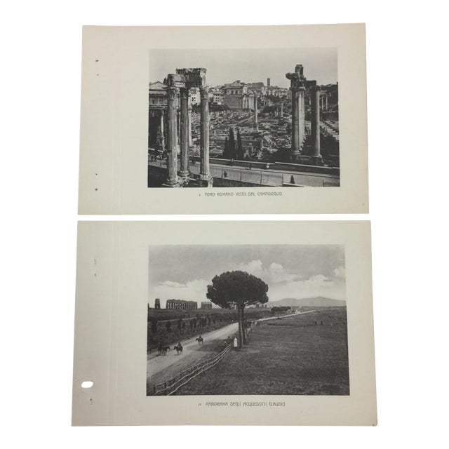 Antique Photogravures Rome, Italy - A Pair For Sale