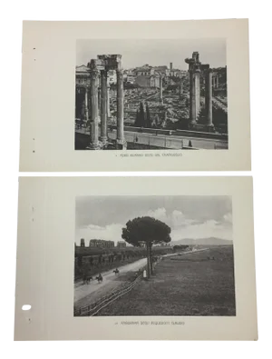 Antique Photogravures Rome, Italy - A Pair