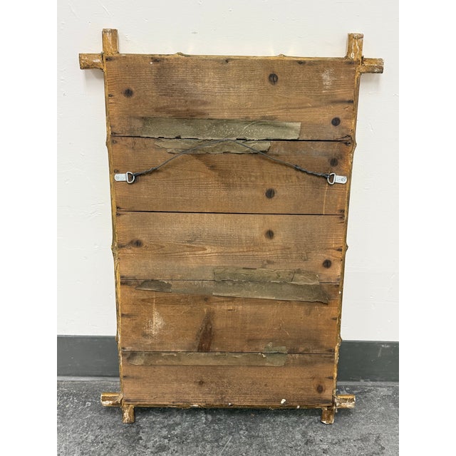 Giltwood Faux Bamboo Wall Mirror For Sale - Image 12 of 12