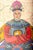 Late 20th Century Vintage Chinese Qing-Style Ancestor Portrait Paintings, Framed - Pair For Sale - Image 5 of 18