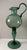 Mid-Century Modern Rare 15" 1930s Empoli Verde Italian Hand-Blown Glass Pedestal Ewer Pitcher For Sale - Image 3 of 12
