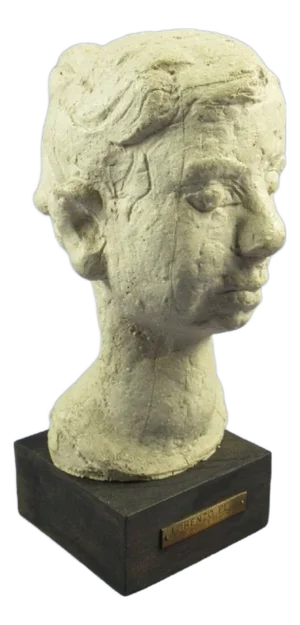 Lithoceramic Bust of Lady by Giuseppe Ursi for Piccinelli, 20th Century