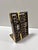 Coffee Mid-Century Wood Abacus Bookend With Brass Base For Sale - Image 8 of 12