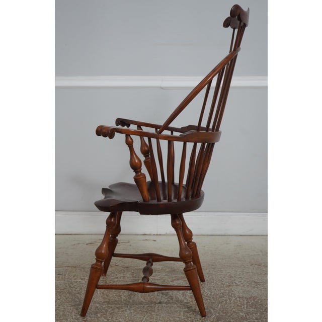 Traditional Dr Dimes Tall Back Windsor Arm Chair For Sale - Image 3 of 18
