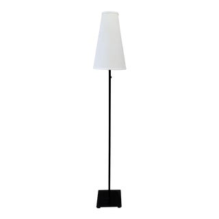1970s Postmodern Black Floor Lamp in the Style of Jean Royere For Sale