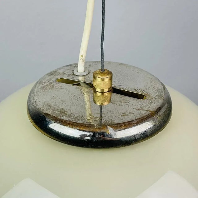 Beige Mid-Century Beige Murano Glass Pendant Lamp from De Majo, Venice, Italy, 1970s For Sale - Image 8 of 11