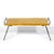 Mid-Century Modern Mid 20th Century Wood Bench / Table with Iron Legs For Sale - Image 3 of 10