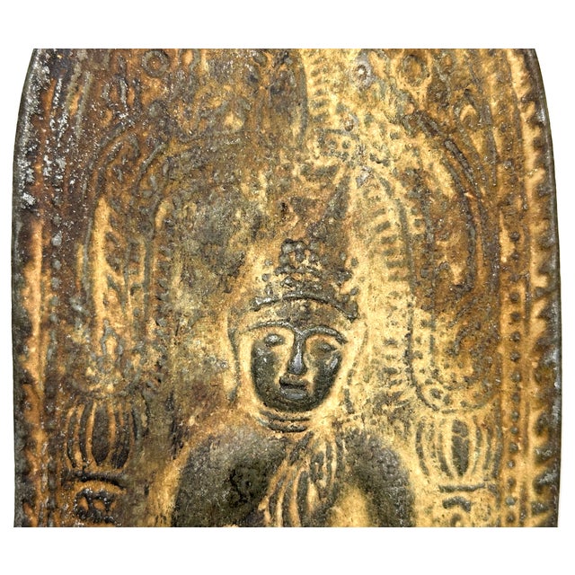 Asian Antique Antique Thai Buddhist Votive Plaque For Sale - Image 3 of 15